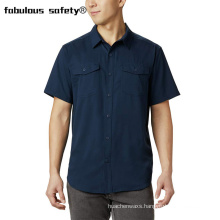 Stocklot Low Price Construction Breathable Workwear Safety Work Shirts With Buttons